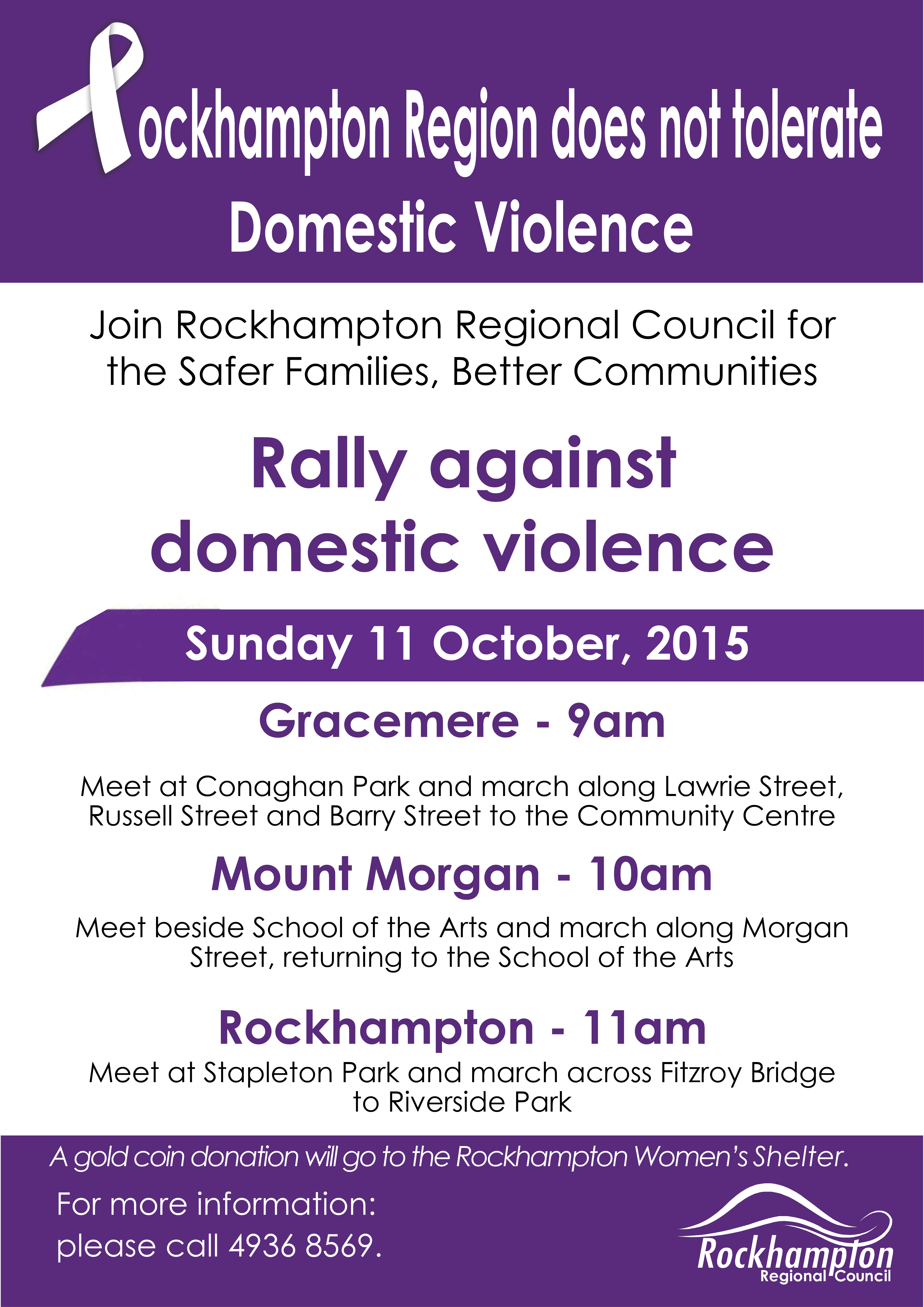 Rally Against Domestic And Family Violence – Sunday 11 October ...