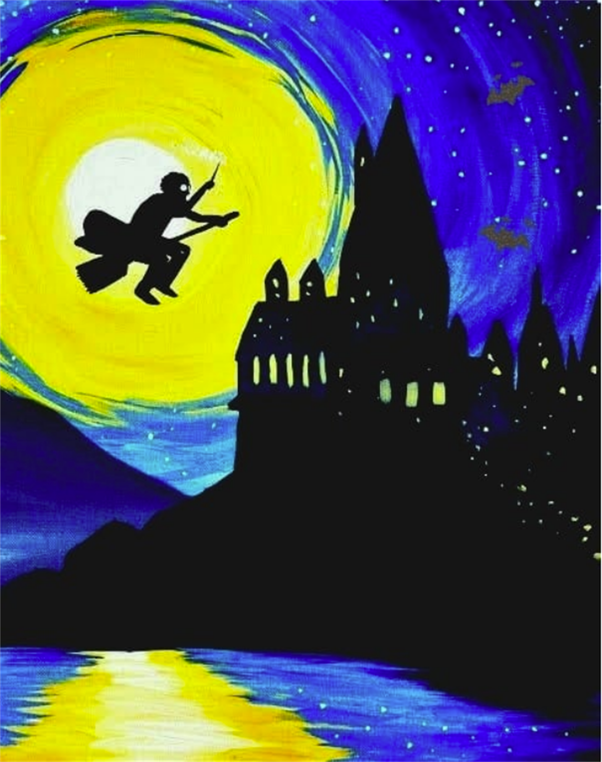 Join Paint Sip Studios Harry Potter themed painting session